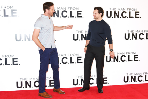 Armie Hammer and Henry Cavill attend the photocall of ‘The Man From U.N.C.L.E.’ at Claridge’s Hotel 