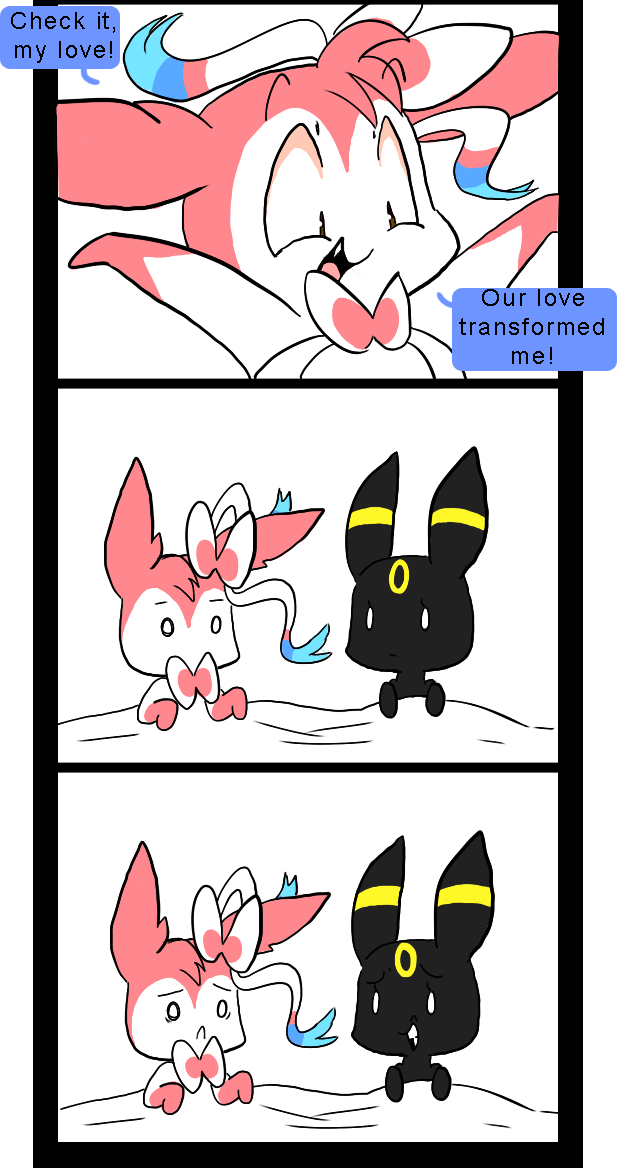 furballthefurry:  jigglypinkbutts:  raynoreqearthplayer:  wuts the joke here?  Sylveon