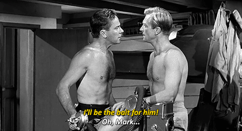 classicfilmblr: – Antonio Moreno &amp; Richard Denning in Creature from the Black Lagoon (