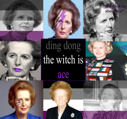 jasper-rolls:lorefriendlydeathgrips:asexual margaret thatcher moodboardim starting to think tumblr i