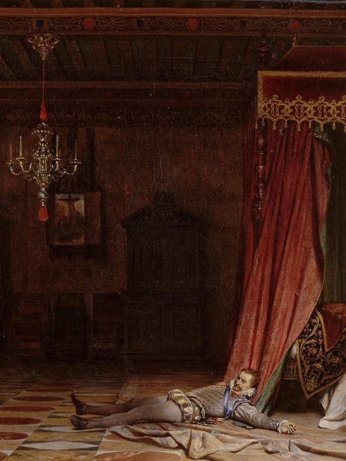 L’assassinat du duc de Guise au château de BloisThe Murder of the Duke of Guise (1834) by Paul Delar