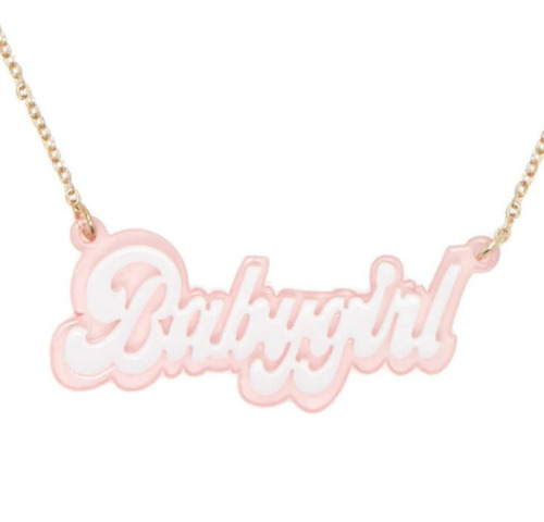 coquettefashion: Babygirl Pendant Necklace