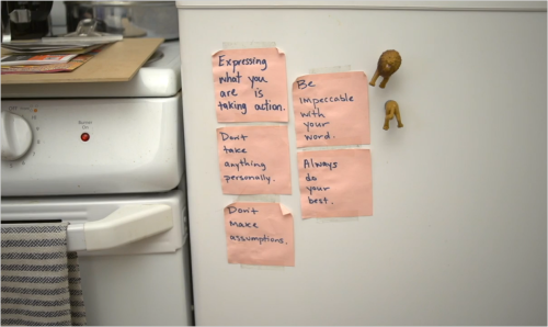 paveo: Post-it’s on Sharon van Etten’s fridge