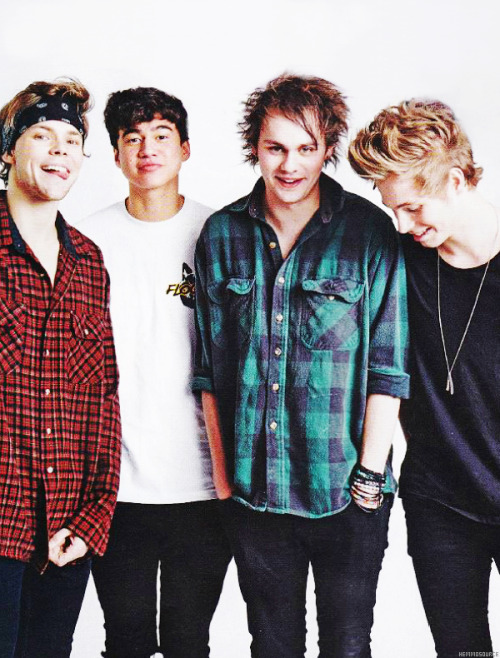 hemmosource:  5sos in Girlfriend Magazine 