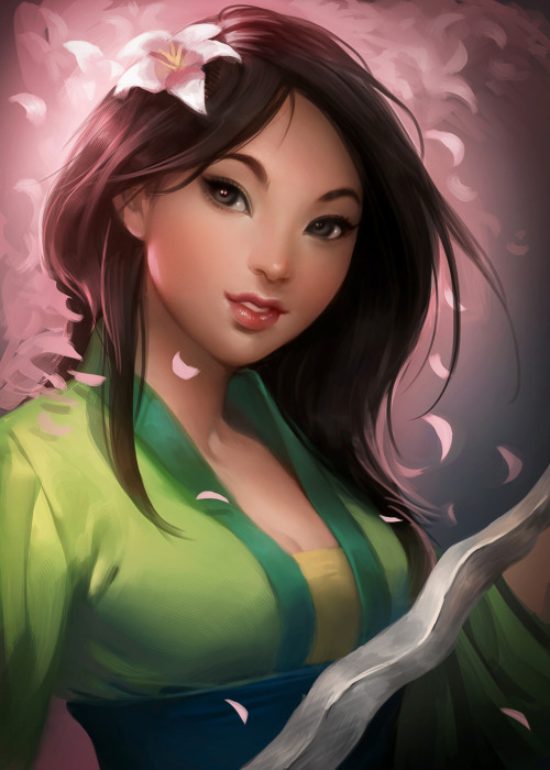 godtricksterloki:  i-came-from-the-brotherhood:  theartofanimation:  Sakimichan  I’d bang Mulan   Why does the mermaid have headphones? Underwater?But the artwork is amazing.  Cool.