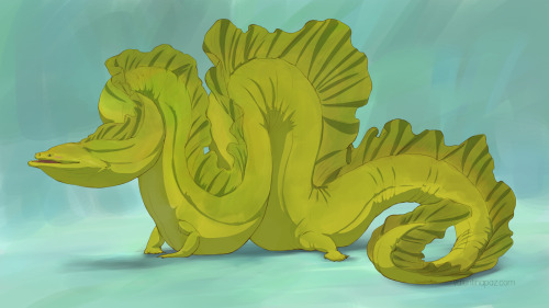 valentina-paz:I made a chonky moray eel dragon