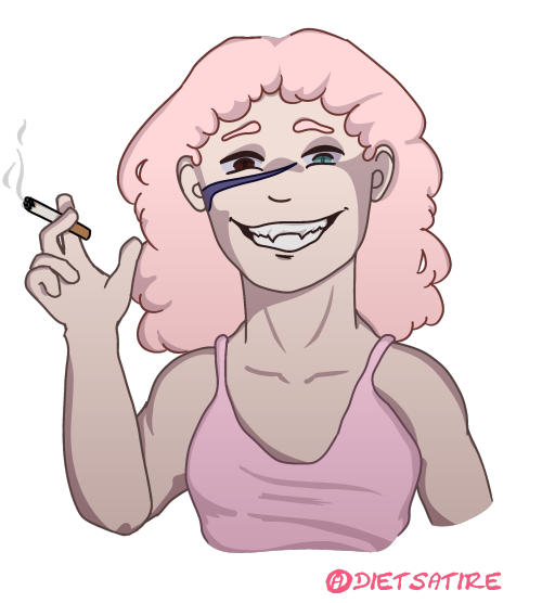 POV: Scavenger is holding you down while Amy enjoys a smoke before pummeling you(Character belongs t
