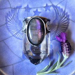 callistojewelry:  Lavender’s blue diddle diddle ~ So goes the song; All around her bush diddle diddle, Butterflies throng ❤️ #lavender #labradorite #crystal #quartz #flowerfairy