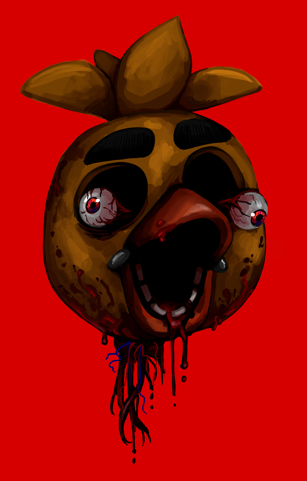 withered chica fanart [WARNING GORE!!]