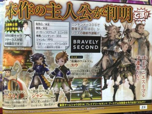 operationbrave:  Meet the Three Musketeers of the Crystal Orthodoxy - Yuu, Jean and Nikolai, who are in the service of Pope Agnés Oblige in Bravely Second Yuu, the youngest of the Musketeers, is said to be the main protagonist. Source 