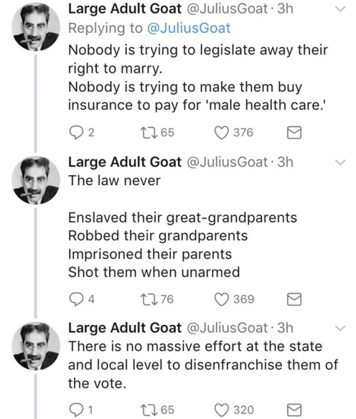 fortunenglory:Large Adult Goat: the voice of reason white people never knew they needed.