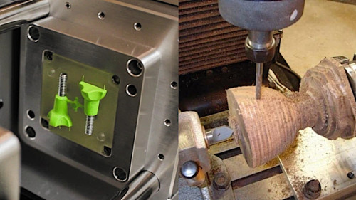 The differences between CNC machining and injection molding.