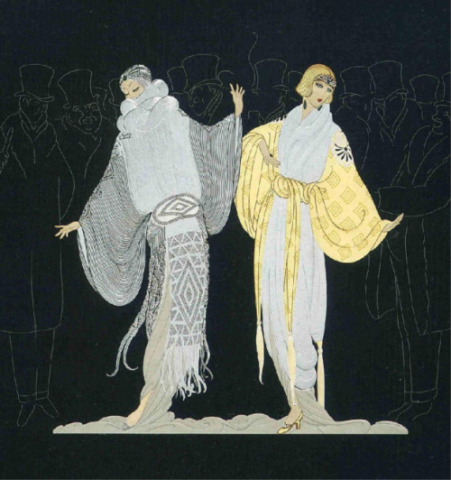 Vintage fashion illustrations by Erté