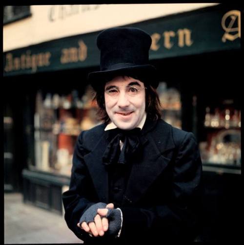 thechess:Keith Moon dressed as Scrooge for Disc and Music Echo magazine Christmas edition, London, 1