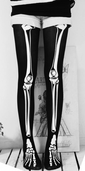 ladybluefox666: skeleton pantyhose