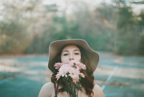 Julia Schwarz with Flowers