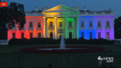 abcnews:  White House lit in rainbow colors