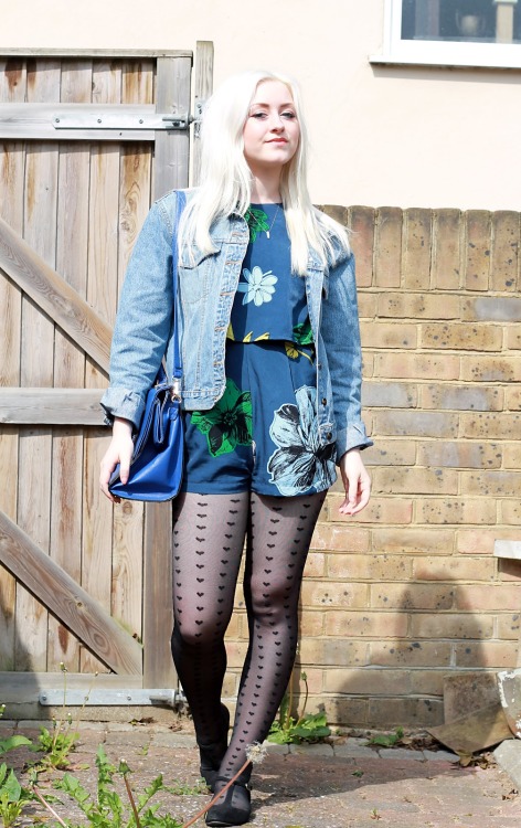 Fashionmylegs: Style Pick  How would you style this Playsuit? Jacket: Vintage Playsuit: Topshop