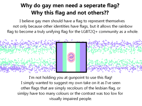 mothpride:This is my take on a flag for gay men !! I honestly did this as a fun project to try and d