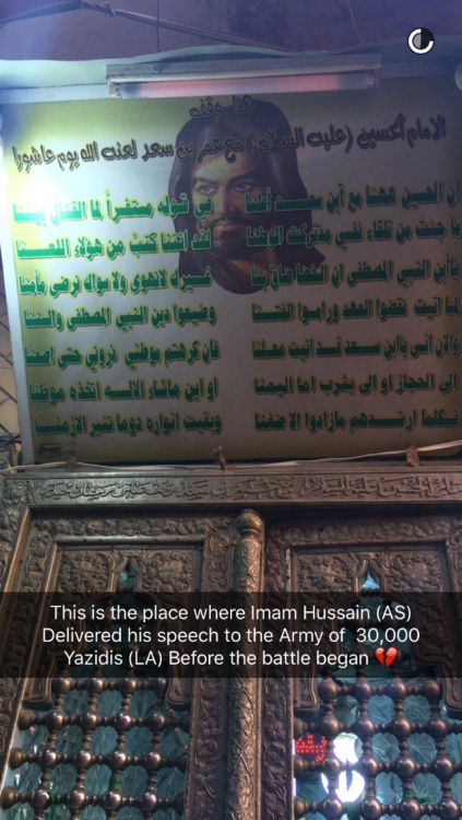 faroofash: Watch Karbala live by following snapchat account @Karbala110