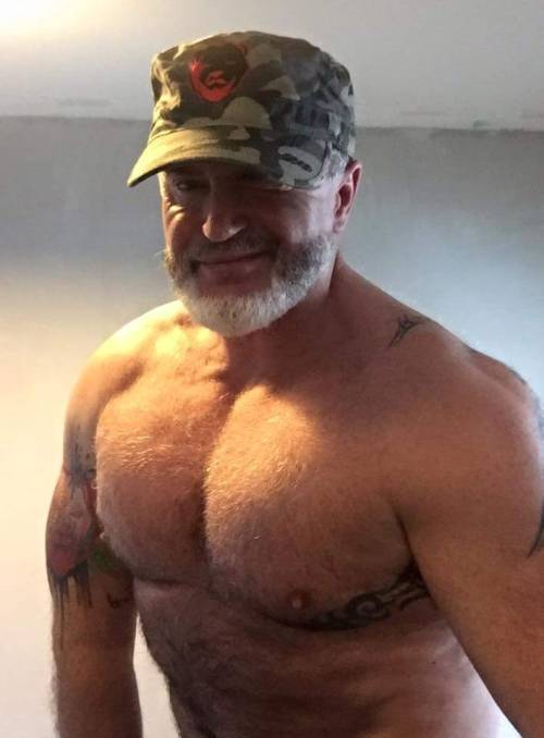 hairy chest - sexy muscle - mature men