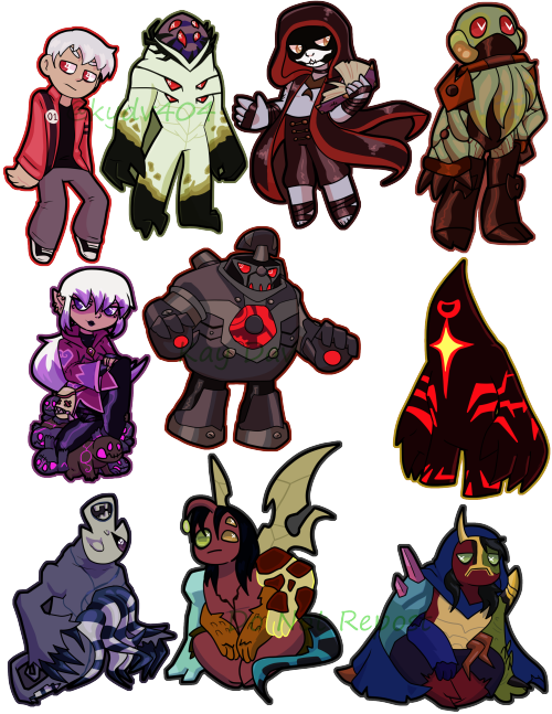 In honor of the reboot’s finale, have these. I cleaned up some old sketches for stickers I had alway