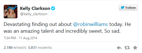 manhattanofficial:  Celebrities React to Death of Robin Williams on Twitter