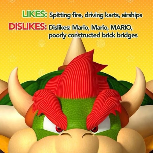 everlasting-electrons:sleepyoshi:angelchavez-nintendo:If you like The Mario’s Villain it a beast fusion with Turtle and Dragon, Princess Peach’s Abductor, it’s the King of Koopas since 1985.BOWSER  Where do I sign up?  poorly constructed brick bridges