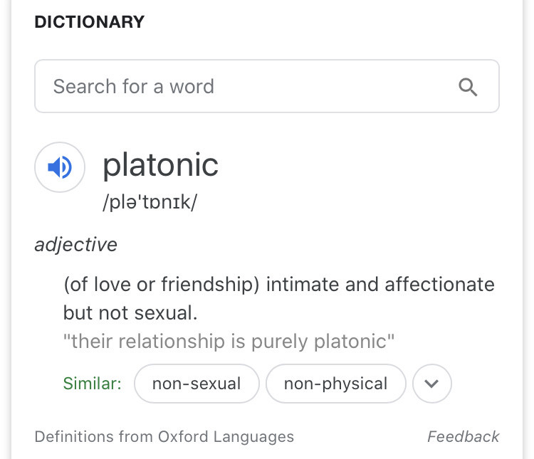 Is love definition platonic what Non