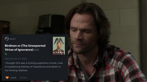 Supernatural Characters As Letterboxd Reviews, An Idea I Had At 2am