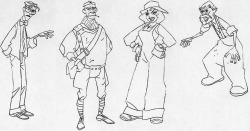 disneyconceptsandstuff:   Early Atlantis Character Designs  