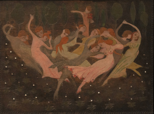 50watts:Ivar Arosenius (1878-1909, Sweden), Dans, 1906 Wild bacchanalian dancing at the court of the
