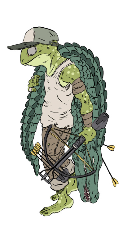 Rasputin from TMNT. I see the Punk Frogs as more Florida Swamp People than surfers. 