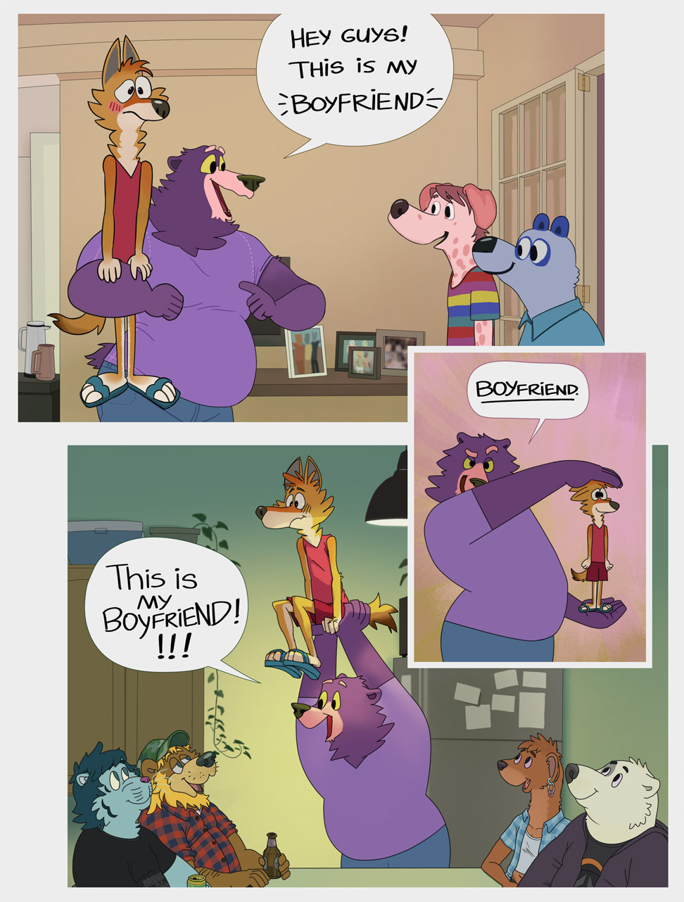 theosos: Finally finished this comic!The moon bear’s name is Julio, nickname is