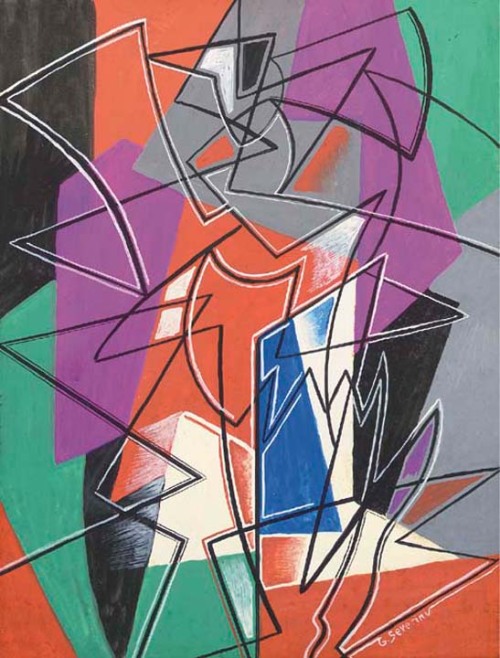 artist-severini: A dancer, 1950, Gino Severini