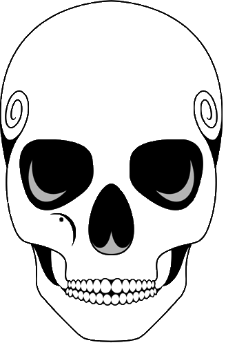 Transparent mexican skull