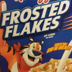 Having a late night snack… #FrostedFlakes