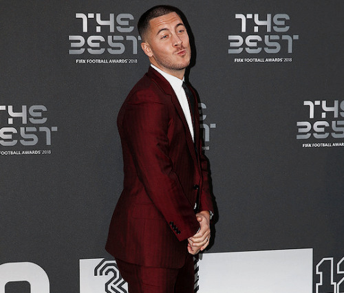 edenshazard: Eden Hazard of Chelsea arrives on the Green Carpet ahead of The Best FIFA Football Awar