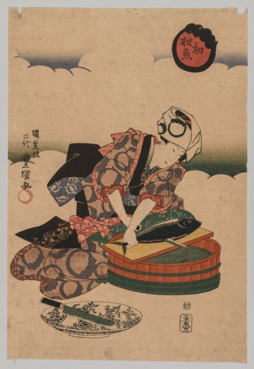 cma-japanese-art: Preparing Bonita, Utagawa Kunisada, 1823-1880, Cleveland Museum of Art: Japanese A