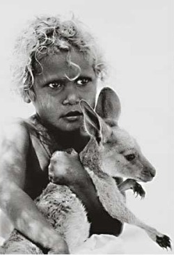 Friends Come In Many Guises (Young Aboriginal Girl With Her Pal Joey)