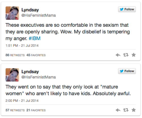 micdotcom:Woman live tweets IBM execs discussing why they don’t hire women, tries not to throw upTor