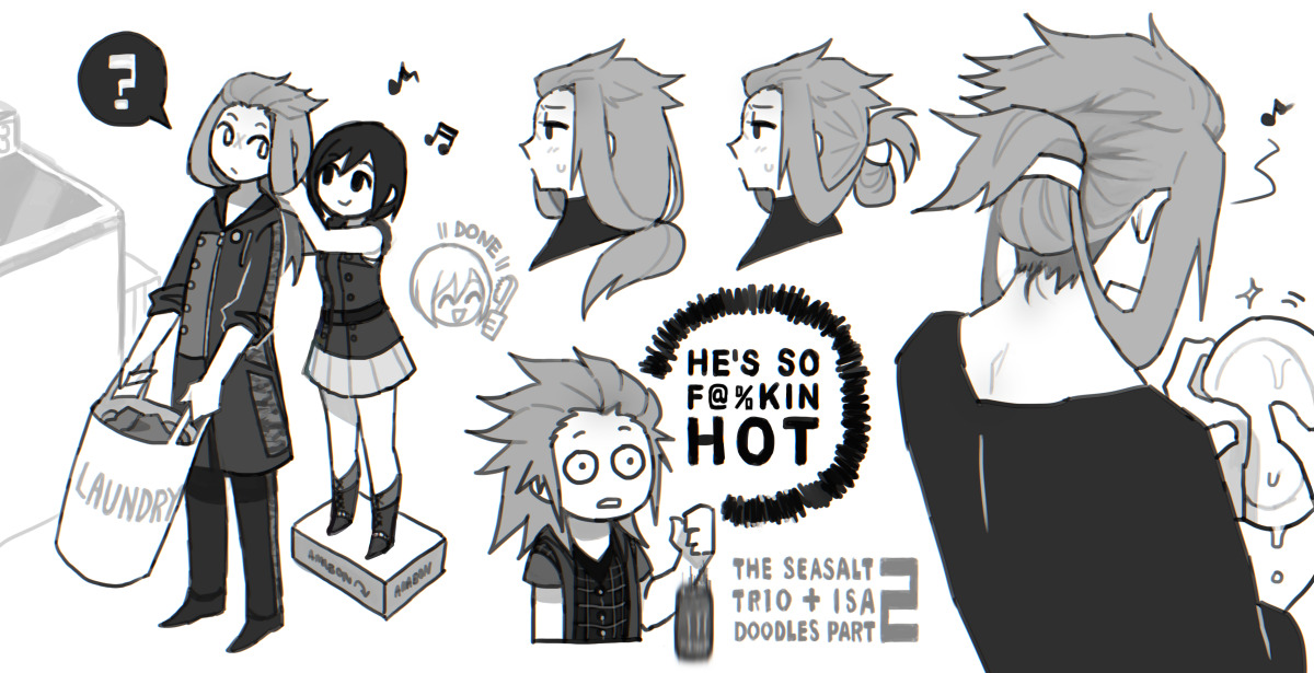 shima88:  The seasalt family au where they share a dorm room in twilight town - Isa