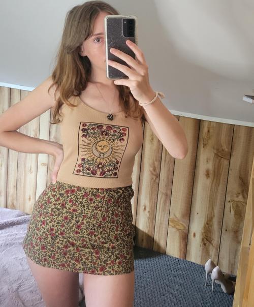 Feeling cute in a skirt :)