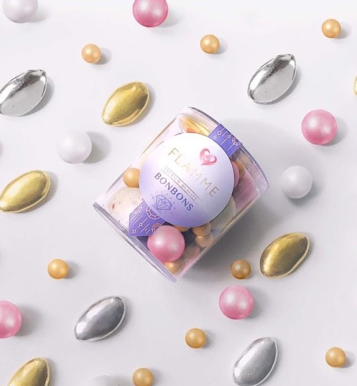 Gem sweets with personable message, package design by Alice Macarova