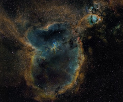 just&ndash;space:  The Heart Nebula  Photographed by Paul C. Swift js