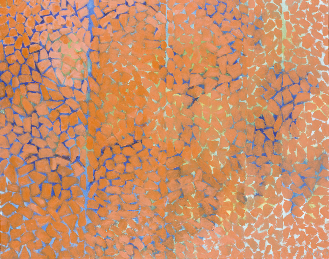 thecompleteoeuvre:  Autumn at The Complete Oeuvre Alma Thomas, Autumn Leaves Fluttering