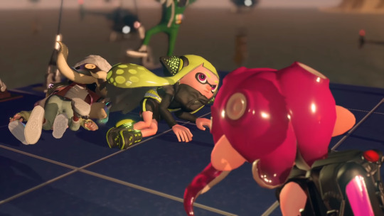 sharkbytes: can you believe nintendo released octo expansion in pride month 20gayteen which featured marina jumping into pearl’s arms and snuggling her face into her AND agent 8 looking at agent 3 like she’s the most precious thing she’s ever seen?