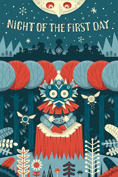 victormedinablog:  Animated version of my illustration for The Legend of Zelda: 30th Anniversary Exhibition, in LA.  