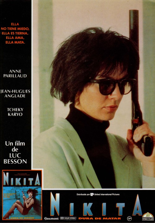 La Femme Nikita (Nikita), Spanish lobby card. 1990She destroys.