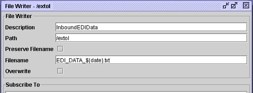 EXTOL Secure File Writer screenshot